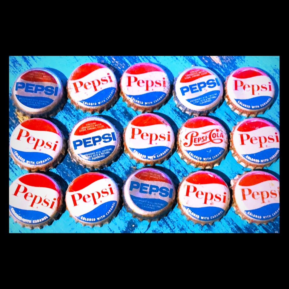 Vintage Pepsi cola metal caps 15pc